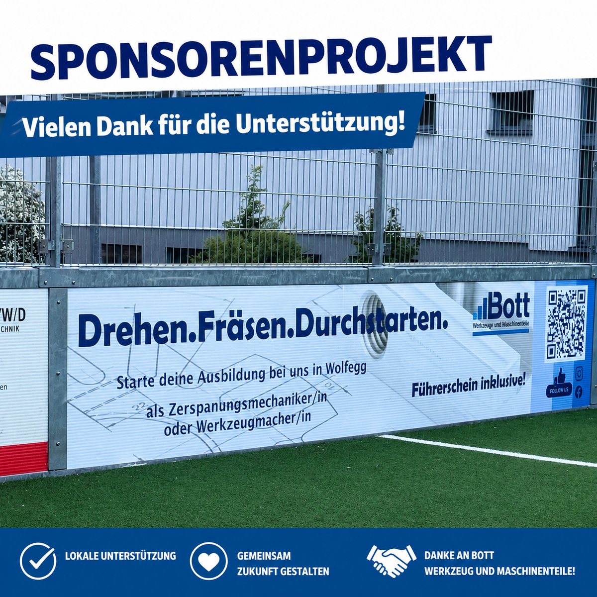 Bott GmbH Werbebanner am Soccer Court
